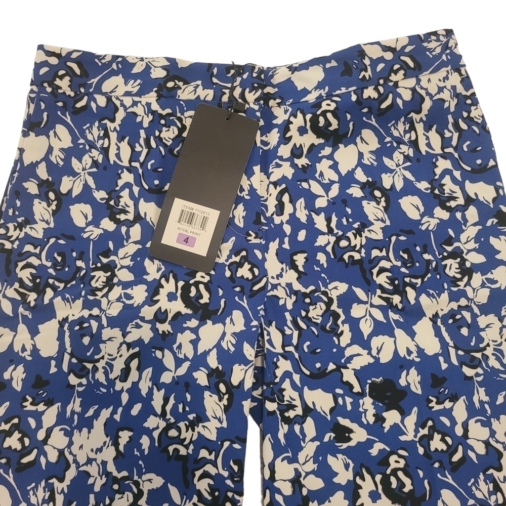 Mario Serrani Italy Women Stretch Short Size 4 in Royal Print - Picture 3 of 5